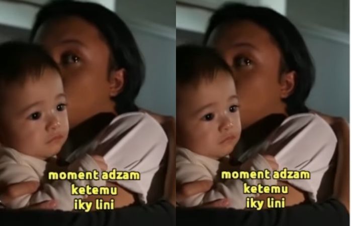 Rizky Febian menangis gendong Adzam