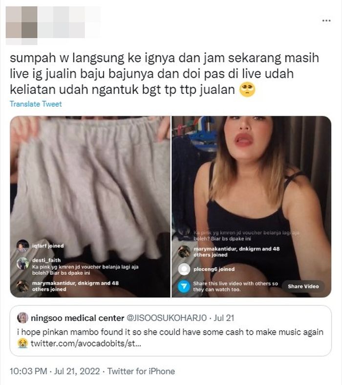 Pinkan Mambo jadi sorotan kembali karena berjualan sampai tengah malam