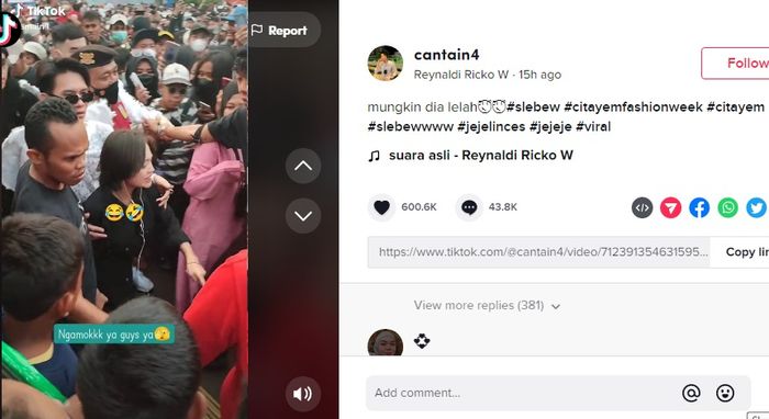 Jeje berteriak kesal lihat kerumunan masyarakat yang menghalangi jalannya