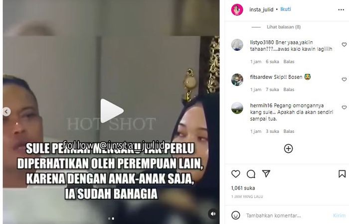 Pengakuan Sule setelah cerai dari Nathalie Holscher