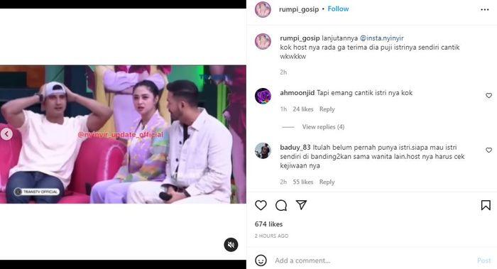Host Pagi-pagi Ambyar bandingkan kecantikan Margin Wieheerm dan Citra Kirana di depan Ali Syakieb