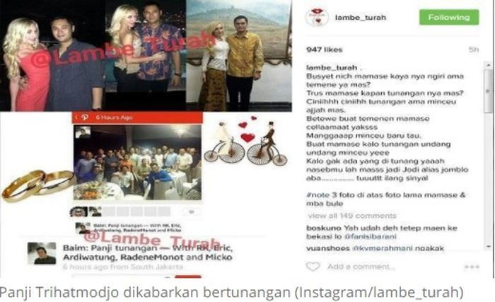 Panji Trihatmodjo dikabarkan tunangan