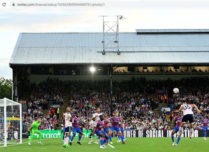 Proses gol pertama Arsenal yang dicetak oleh Gabriel Martinelli ke gawang Crystal Palace dalam laga pekan pertama Liga Inggris 2022-2023