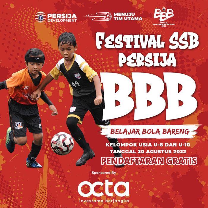Persija Jakarta menggelar festival Belajar Bola Bareng
