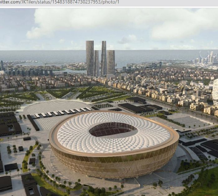 Lusail Iconic Stadium akan menjadi venue tempat berlangsungnya partai final Piala Dunia 2022.