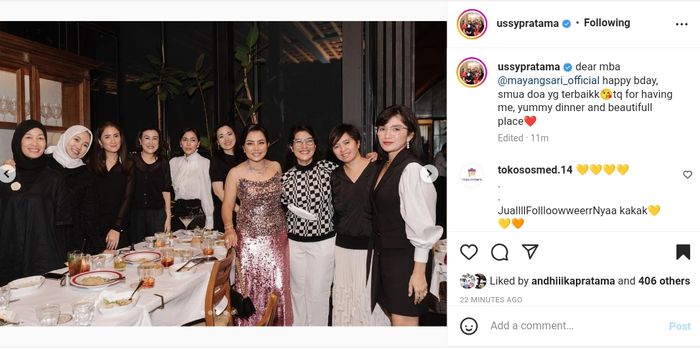 Momen ulang tahun Mayangsari