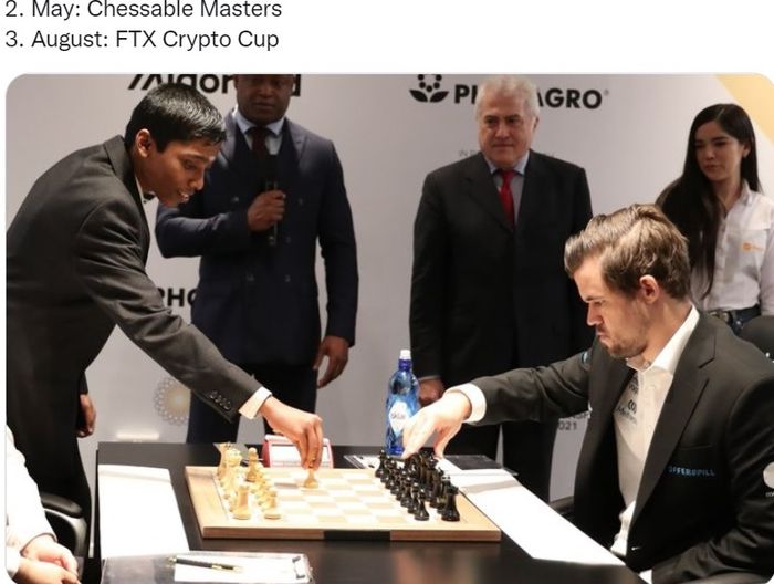 Juara catur dunia lima kali, Magnus Carlsen.