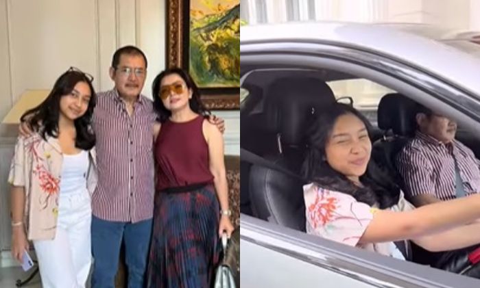 Khirani Trihatmodjo sudah bisa nyetir mobil sendiri