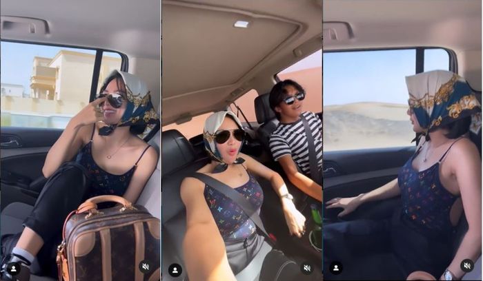 gaya Wika Salim tuai beragam komentar mengenakan tudung dan tank top