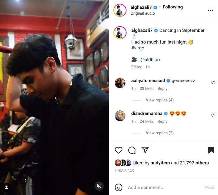 Al Ghazali berpesta setelah putus dari Alyssa Daguise 