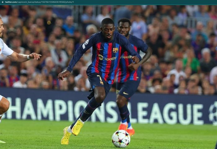 Ousmane Dembele kembali unjuk gigi saat Barcelona membantai Victoria Plzen dengan skor 5-1 pada matchday pertama Liga Champions 2022-2023.