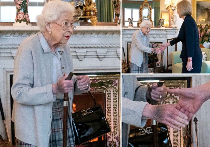 
Tangan lebam Ratu Elizabeth terlihat dalam agenda pertemuan dengan Perdana Mentri baru Inggris, Liz Truss di Kastil Balmoral, Skotlandia