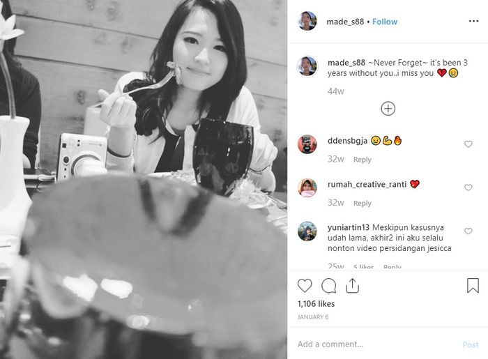 Mendiang Wayan Mirna Salihin