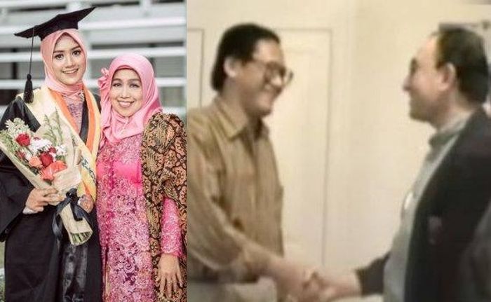 Erina Gudono dan orang tuanya