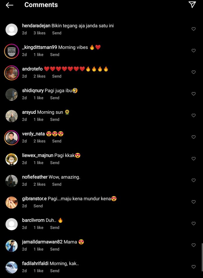 Komentar netizen di Instagram Aura Kasih