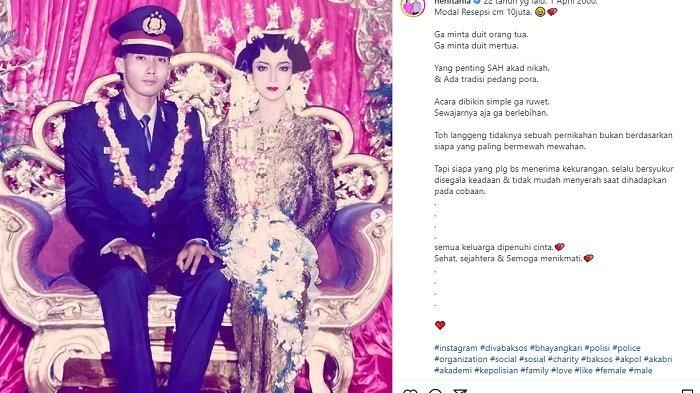 Unggahan Heni Tania soal pernikahannya