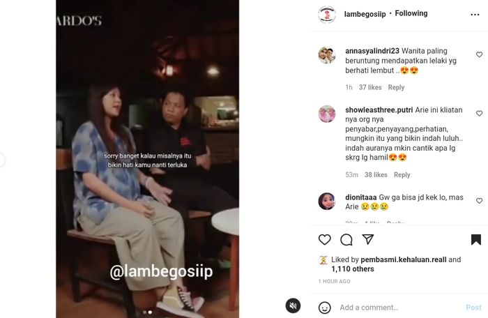 Indah Permatasari menangis minta maaf ke Arie Kriting