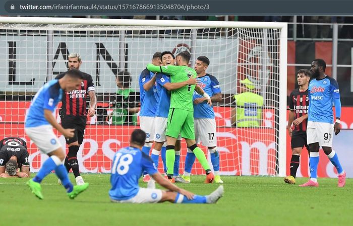 Napoli sukses mengalahkan AC Milan dalam lanjutan Liga Italia 2022-2023.