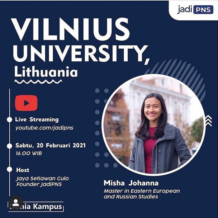 Poster Misha Johanna jadi narasumber acara seminar.