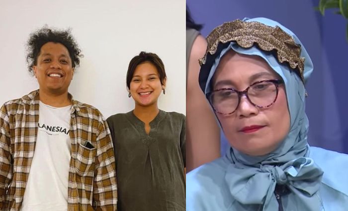 Arie Kriting, Indah Permata Sari, dan ibunya.
