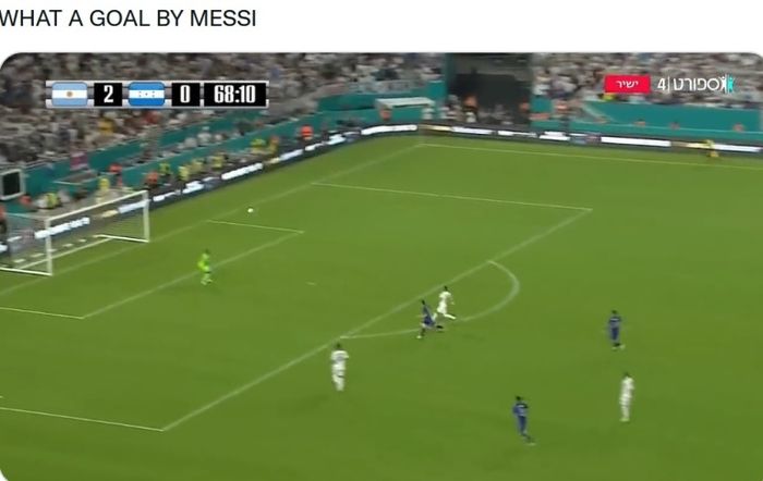 Gol indah Lionel Messi ke gawang Honduras dalam uji coba di Florida, Sabtu (24/9/2022).