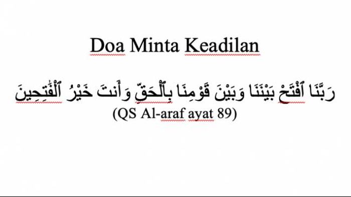 Doa Mohon Keadilan