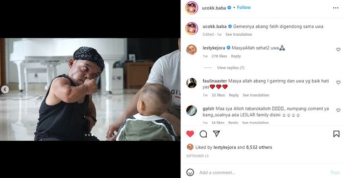 Ucok Baba sempat datangi rumah Lesty Kejora dan bermain dengan baby L
