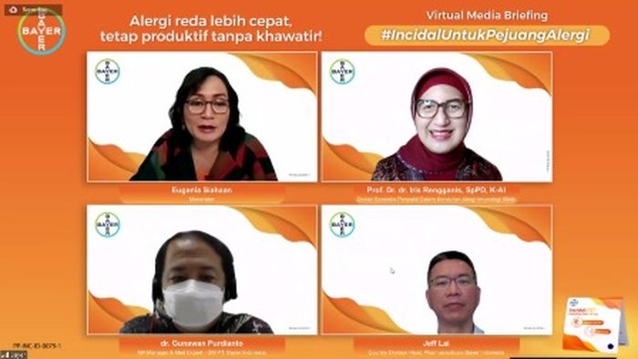 Virtual Media Briefing 'Alergi Reda Lebih Cepat, Tetap Produktif Tanpa Khawatir!' di Jakarta (06/20/2022).