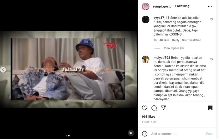 Rizky Billar menyebut ada orang yang iri dengan dirinya.