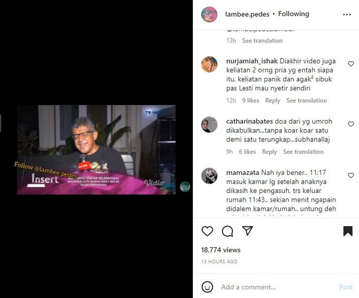 Pakar telematika tuding ada rekayasa dalam video CCTV di rumah Rizky Billar dan Lesti Kejora.