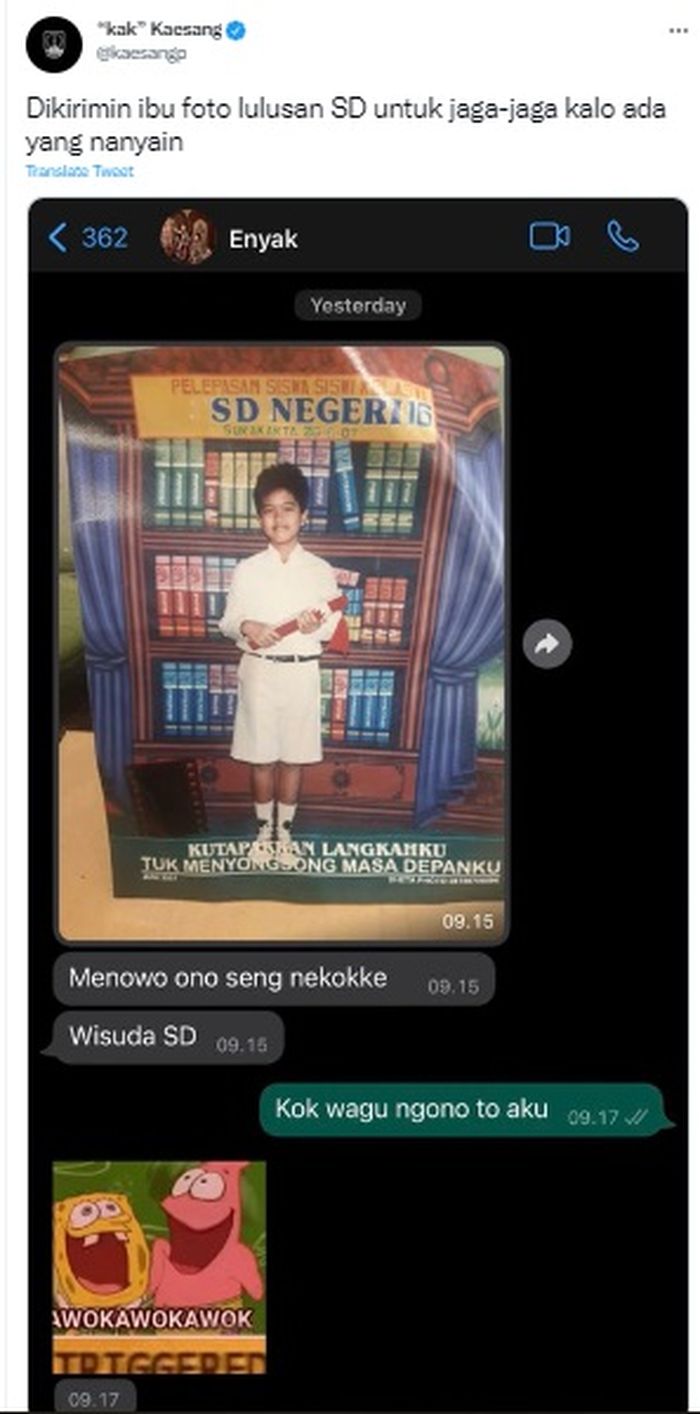 Twitter Kaesang Pangarep