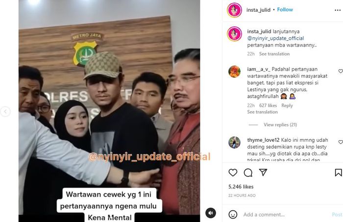 Ekspresi Lesti Kejora jadi sorotan usai dapat pertanyaan menohok ini dari wartawan