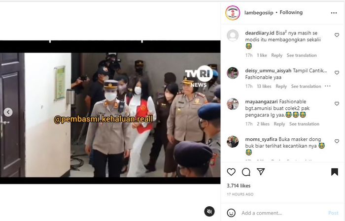 Penampilan Putri Candrawathi jadi sorotan