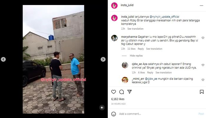  Rizky Billar dimarahi para tetangganya lantaran ngebut di komplek perumahan 