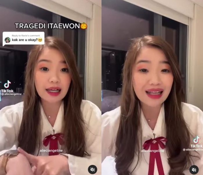 Allecia Angeline menjelaskan kejadian yang dialaminya saat Halloween di Itaewon