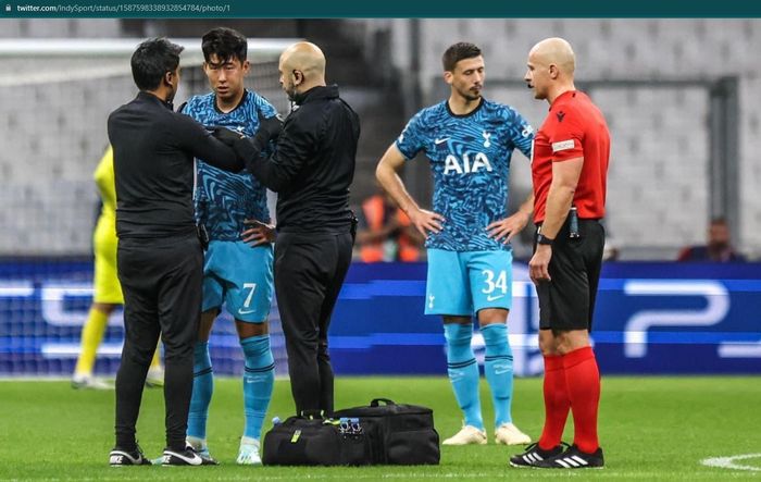 Son Heung-min hanya bermain kurang dari 30 menit saat Tottenham Hotspur melawan Olympique Marseille pada matchday pamungkas Grup D Liga Champions 2022-2023.