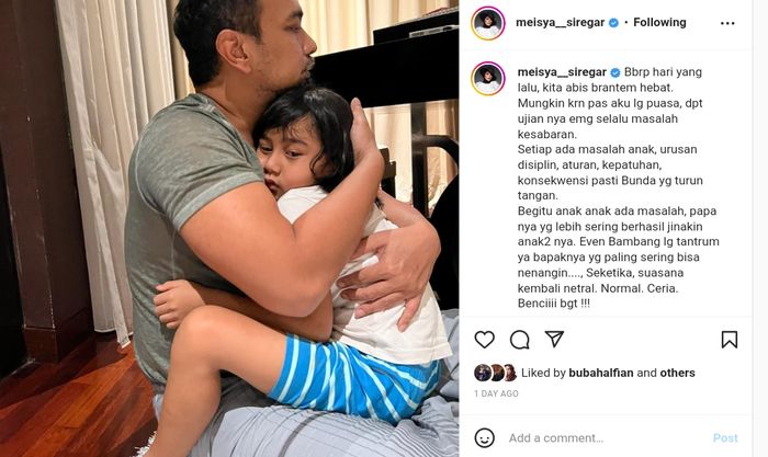 Unggahan Meisya Siregar