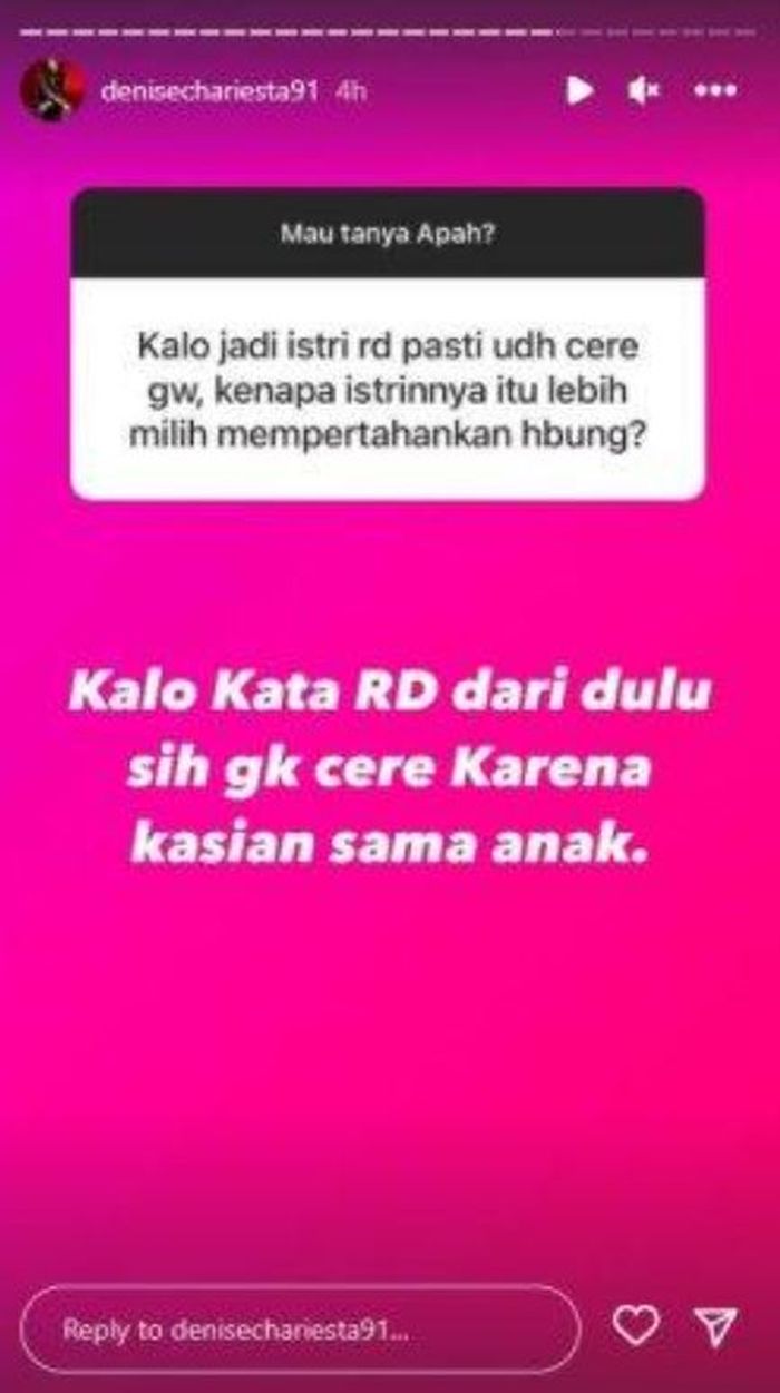 Alasan RD tak diceraikan istri