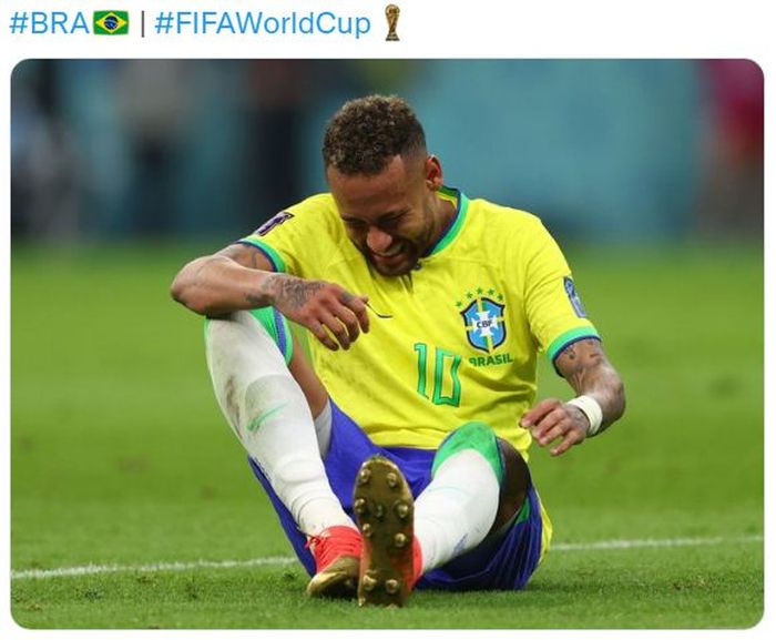 Penyerang andalan timnas Brasil, Neymar, mengalami masalah pada ankle-nya dalam laga menghadapi timnas Serbia