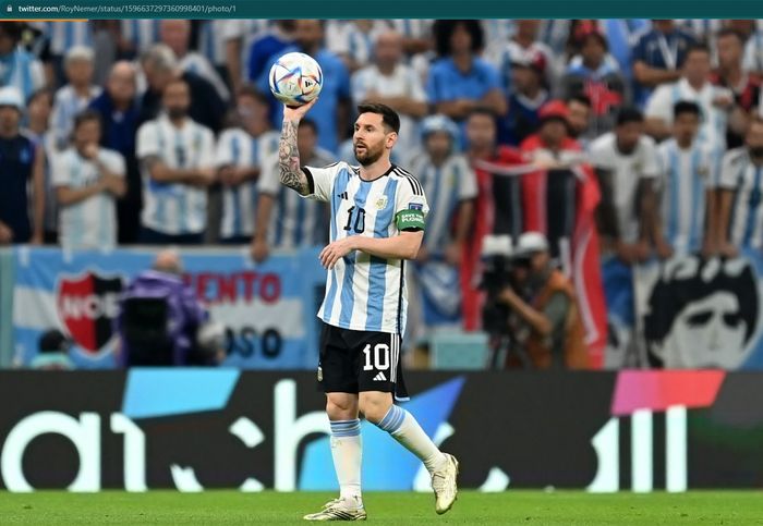 Kapten timnas Argentina, Lionel Messi.