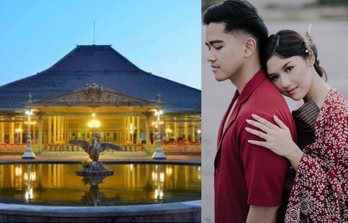 Kolase foto pre wedding Kaesang Pangarep dan Erina Gudono beserta Pura Mangkunegaran