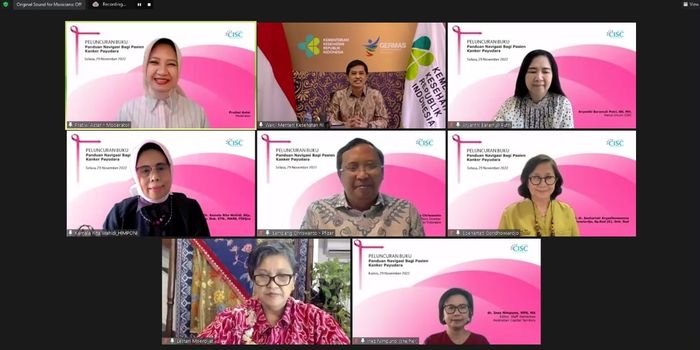 Webinar peluncuran buku Panduan Navigasi Bagi Pasien Kanker Payudara oleh CISC.