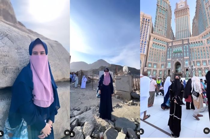 Potret Tissa Biani saat tampil berhijab dan mengenakan cadar