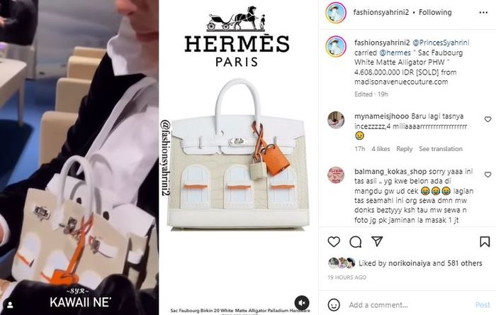 Syahrini pamer tas mewah dari kulit buaya