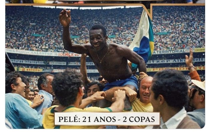Legenda timnas Brasil, Pele, mencetak gol di final Piala Dunia 1958 dan 1970.