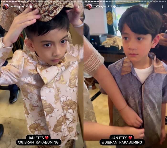 Interaksi gemas Rafathar dan Jan Ethes