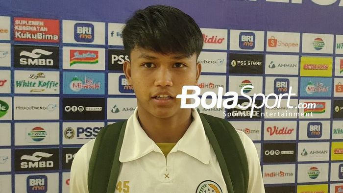Striker PSS Sleman, Hokky Caraka pasca-laga lawan PSIS Semarang di Stadion Manahan, Jumat (16/12/2022).