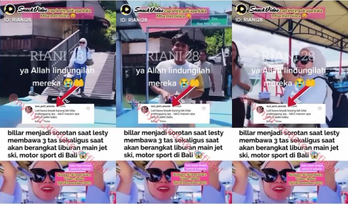 Video Lesti Kejora tenteng 3 tas