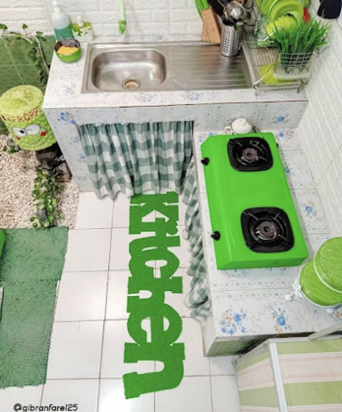 Gak Nyangka Foto Interiornya, Dapur Sempit Tampak Luas, Diselimuti