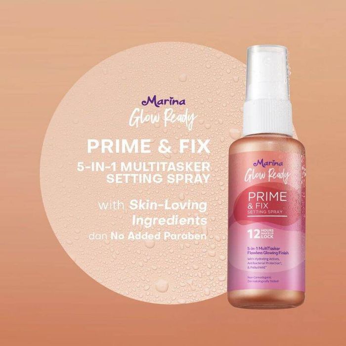 Marina Glow Ready Prime &amp; Fix 5-in-1 Multitasker Setting Spray.